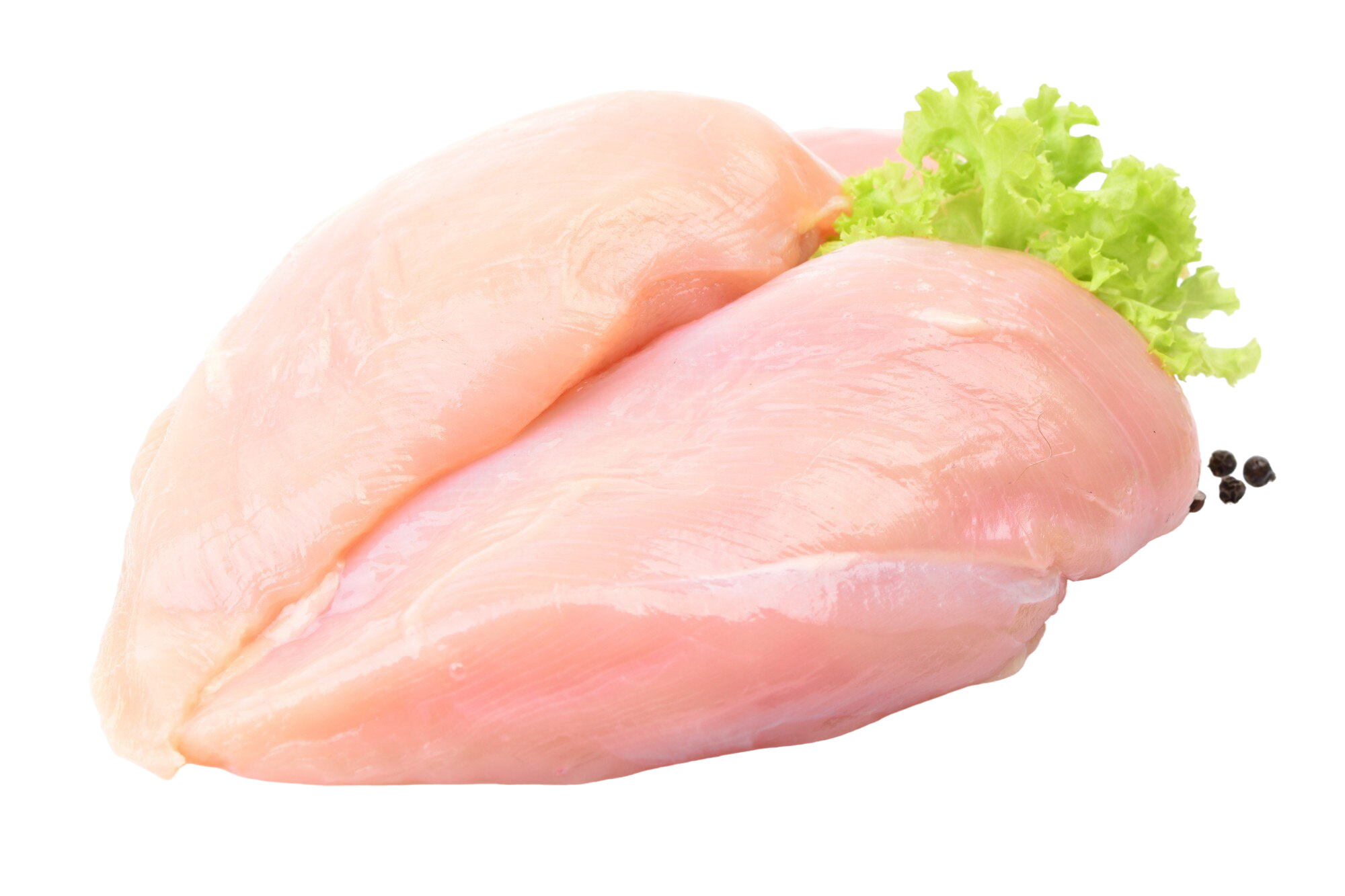 carne-pollo-hierbas-aisladas